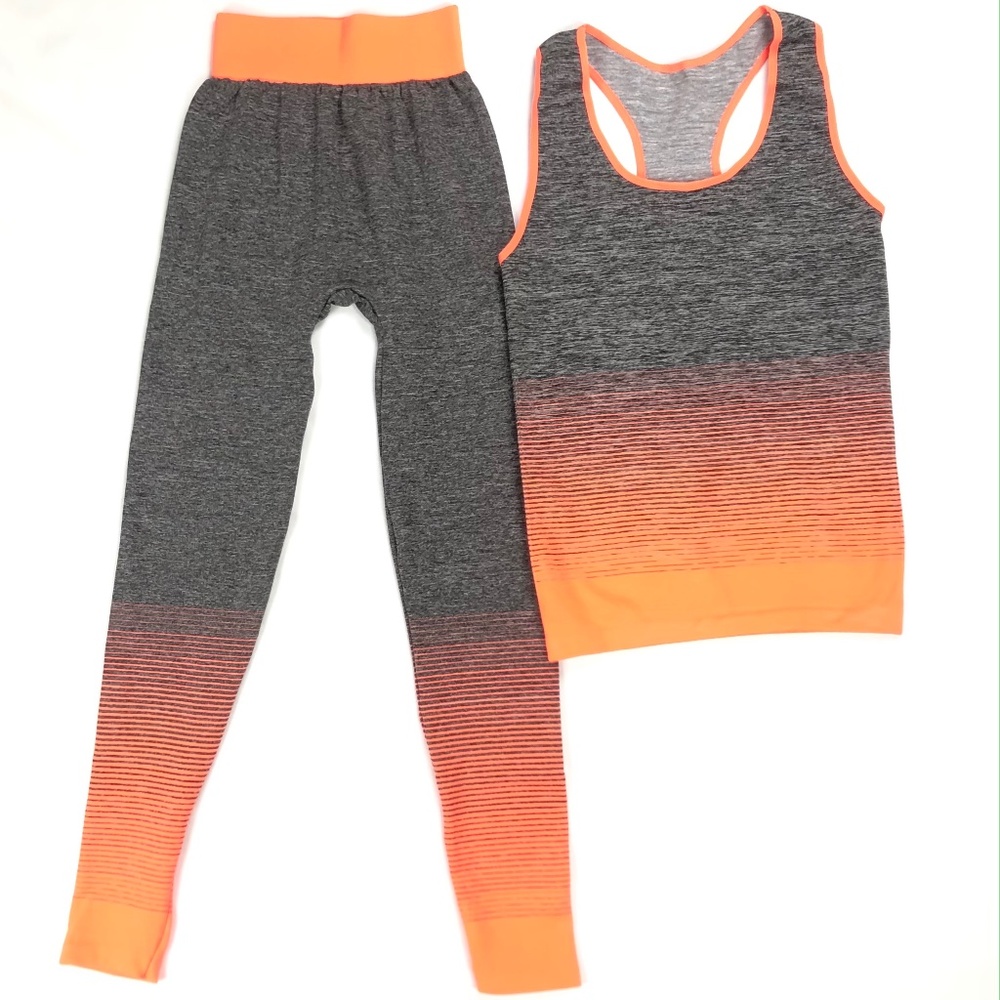 Women's 2 Piece Workout Tank Top+ Legging Yoga Gym